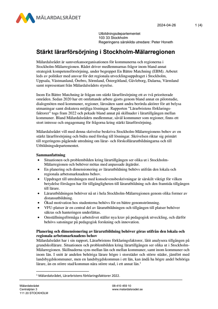 Skrivelse - Stärkt lärarförsörjning i Stockholm-Mälarregionen.pdf