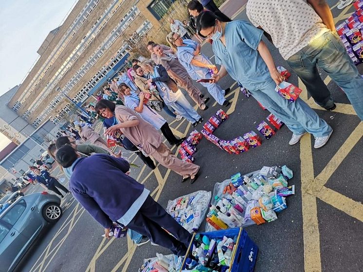 Some of the toiletries and other items already donated to the NHS