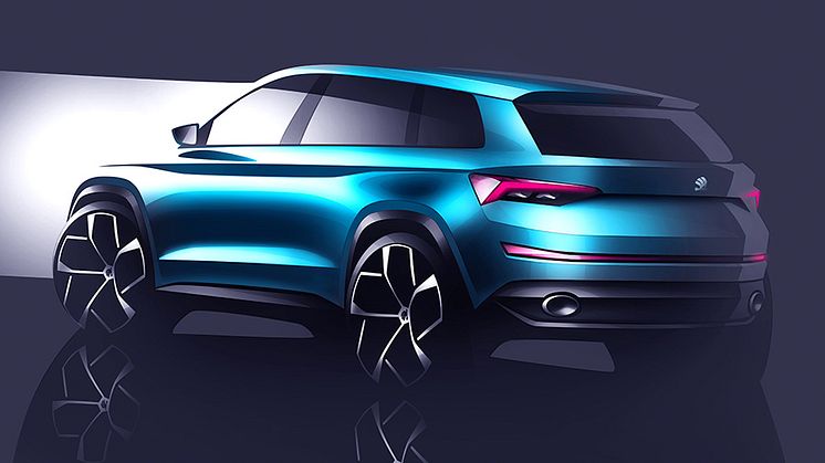 SKODA viser den nye SUV konceptbil VisionS på det kommende Geneve Motorshow.