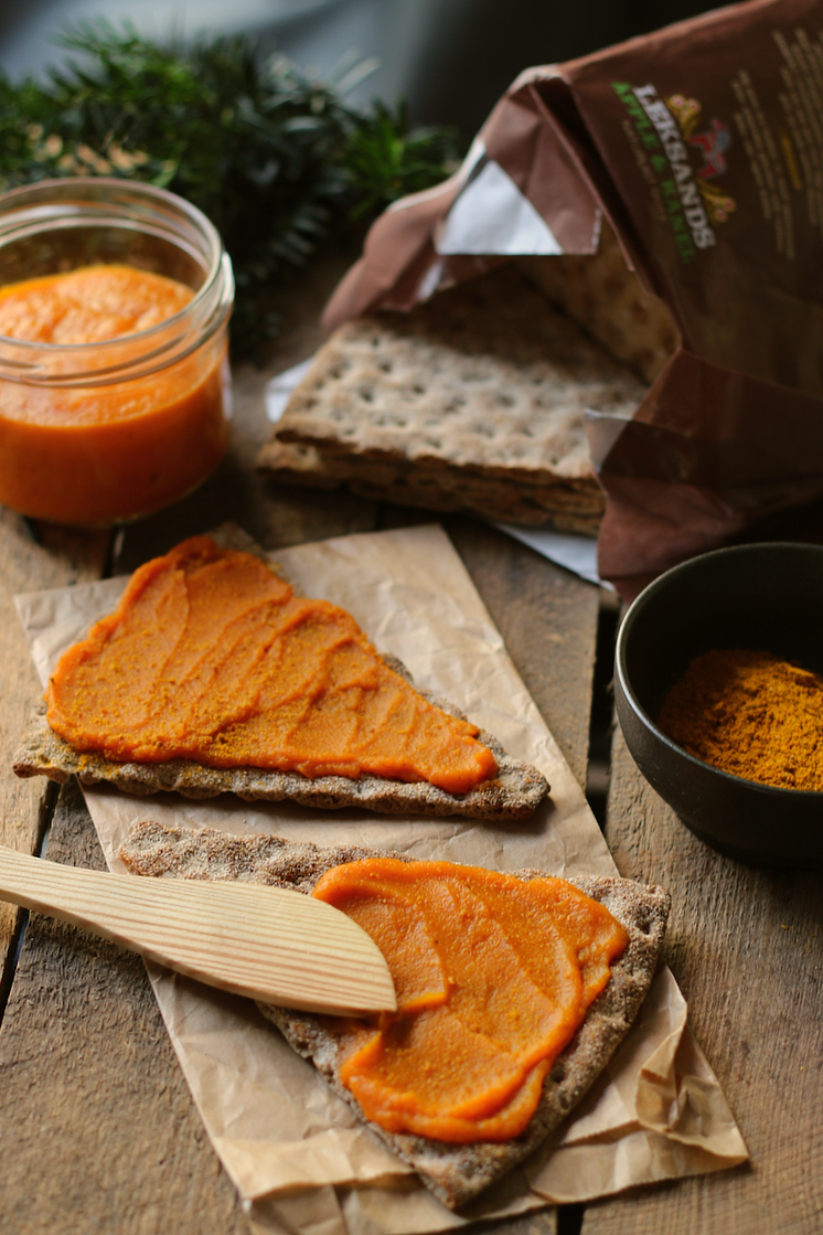 Morot och curryspread på Leksands Äpple & Kanel