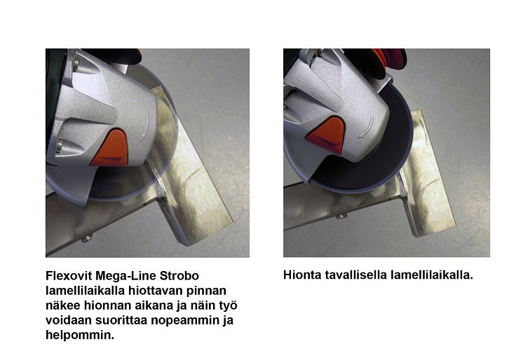 Flexovit Mega-Line Strobo –lamellilaikka – Vertailu