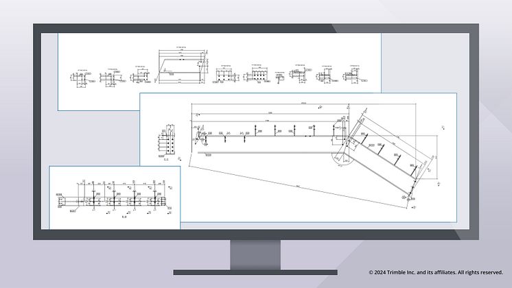 Tekla2024-TS-Improved automatic fabrication drawing creation