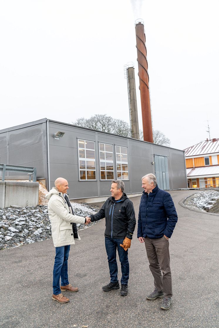 Jonas Sörensson, Solör Bioenergi, Magnus Strand och Sven Strand från MS Strand AB