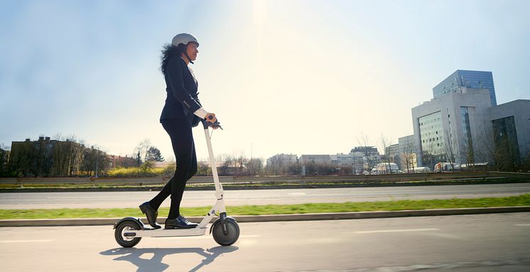 ARE woman on scooter