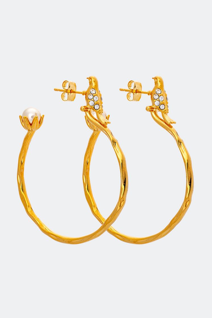 Eden hoops earrings - Ivory (Gold) - 699 kr