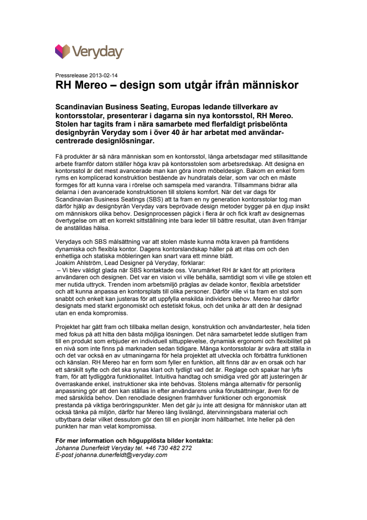 RH Mereo – design som utgår ifrån människor 