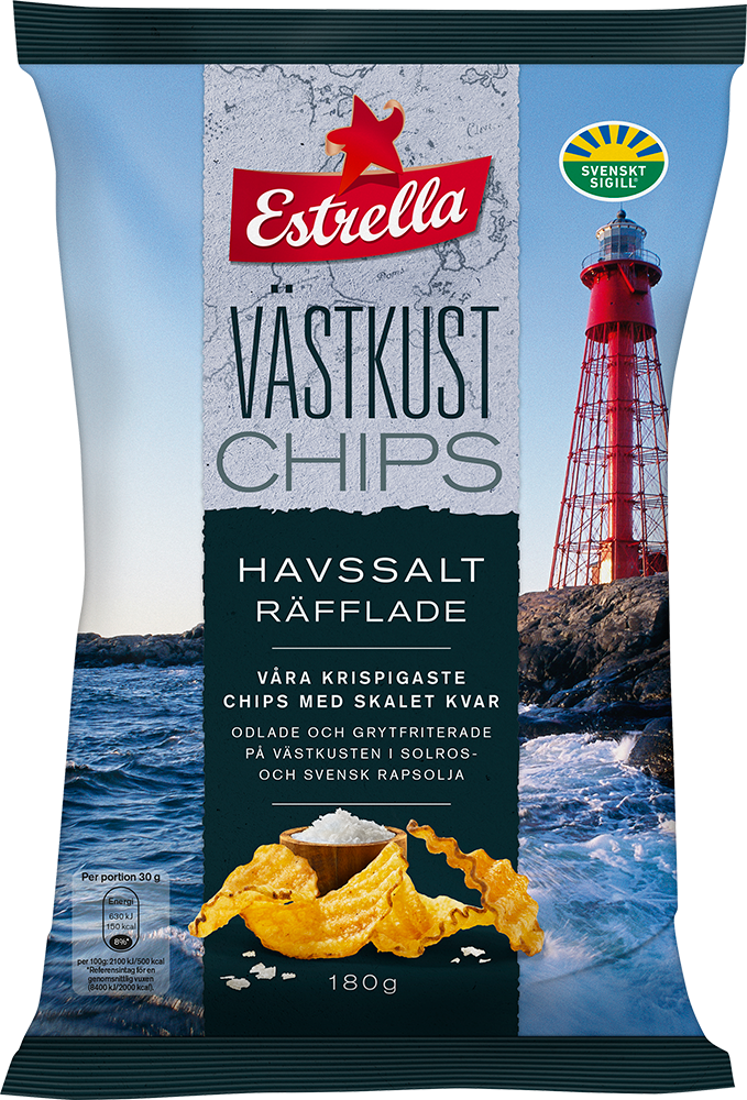 Estrella Västkustchips Havssalt Räfflade