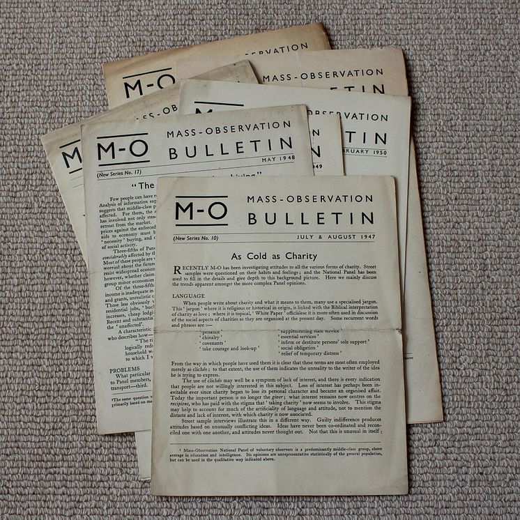 A selection of Mass Observation Bulletins from the 1940s and 1950s