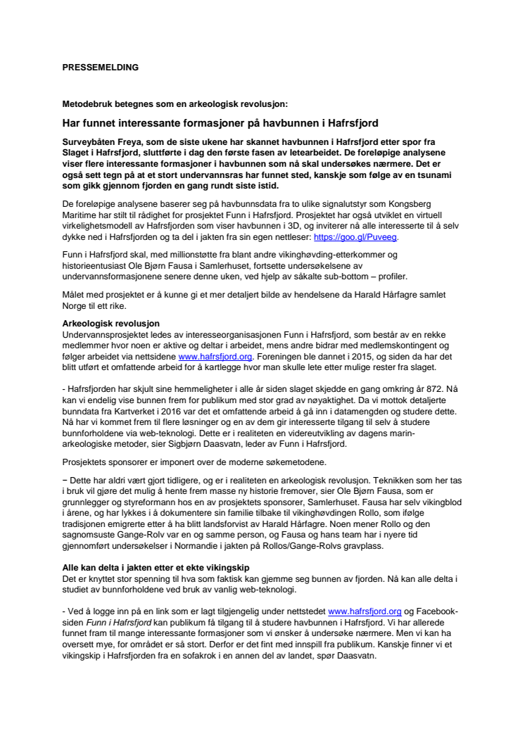 Metodebruk betegnes som en arkeologisk revolusjon: Har funnet interessante formasjoner på havbunnen i Hafrsfjord 