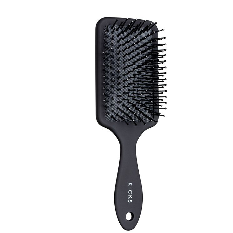 KICKS Beauty Paddle Brush Black Matte