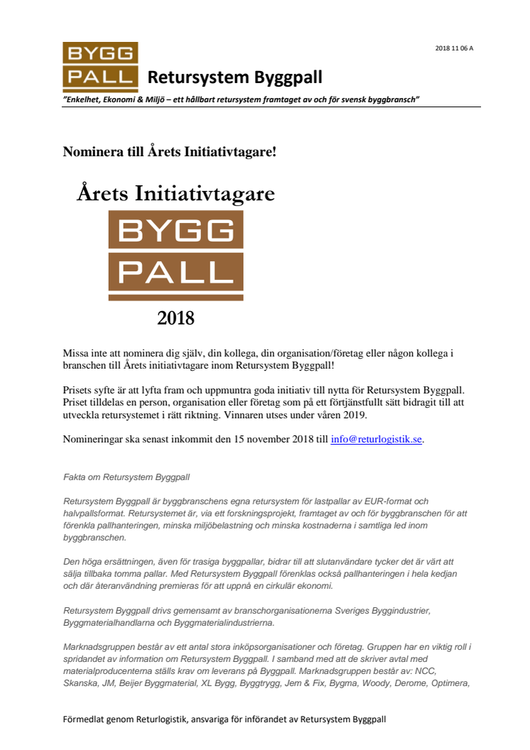 Nominera till Årets Initiativtagare!