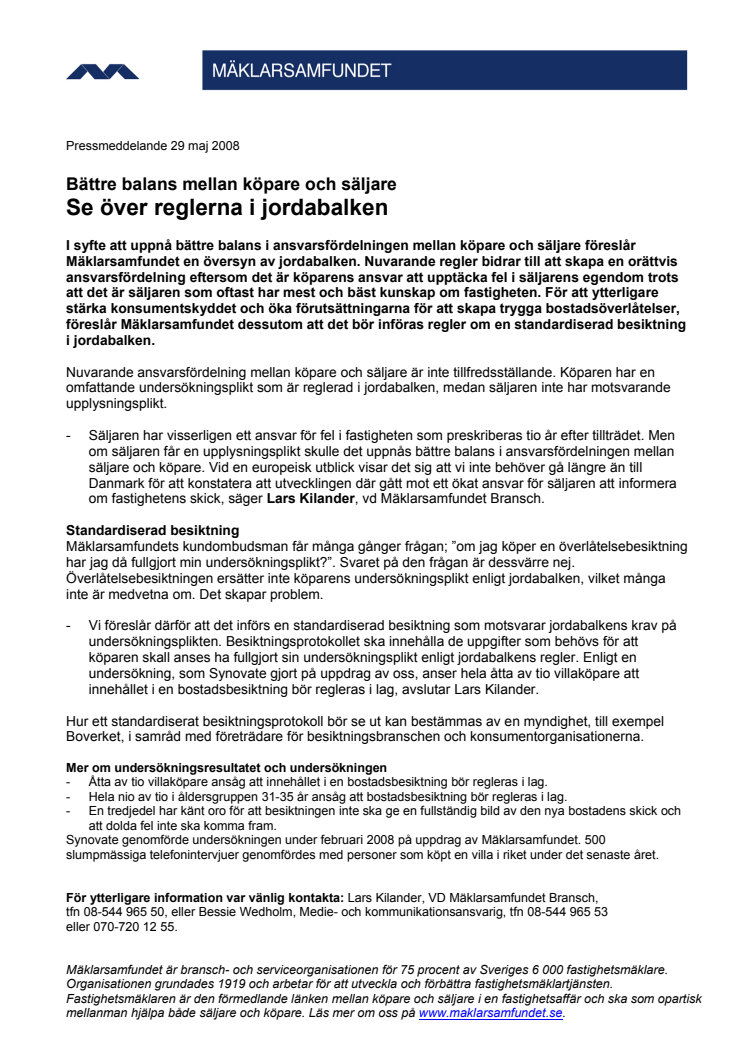 Se över reglerna i jordabalken