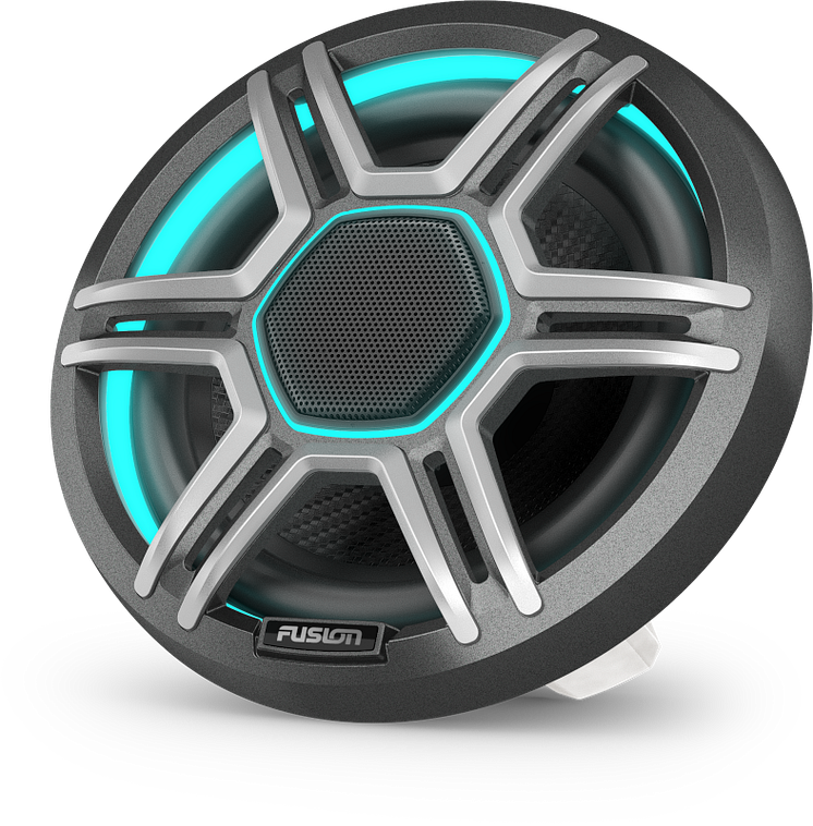 FusionApolloSpeakers_6.5inch_SportsGray_FrontLeft_Cyan.png