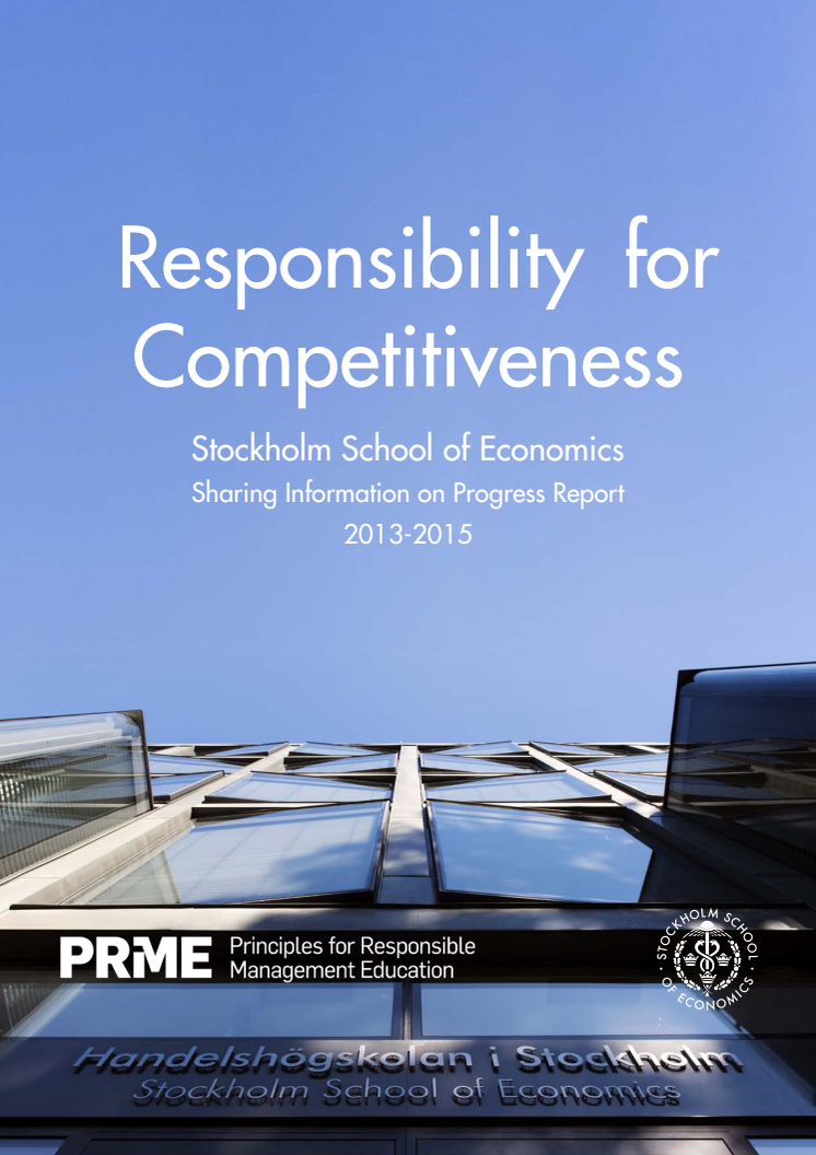 Responsibility for Competitiveness - SSEs Sharing Information on Progress Report to PRME