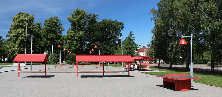 Marknadsstånd, Badhusparken Vara