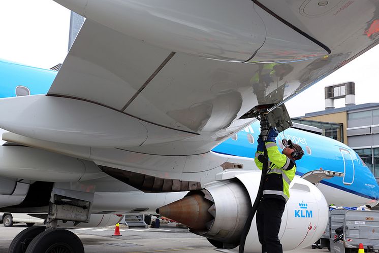 I 2016 anvendte KLM biobrændstof på flyvninger mellem Oslo-Amsterdam