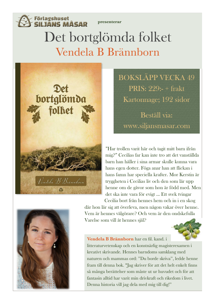 NY UNGDOMSROMAN – "DET BORTGLÖMDA FOLKET"