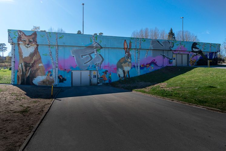 Färdig målning Harbrovägen Foto Graffitisthlm