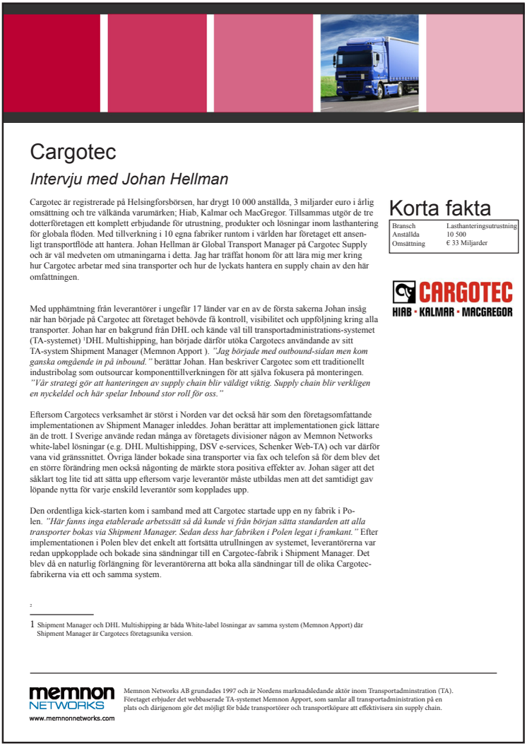 Intervju Cargotec
