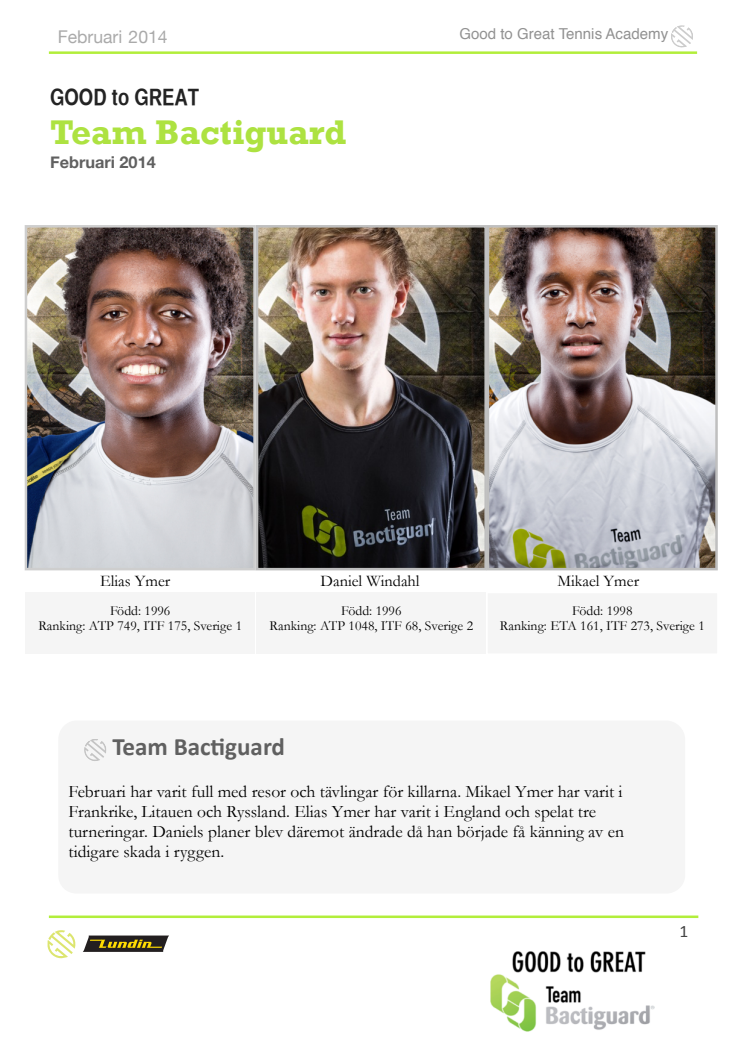 Team Bactiguard news februari 2014