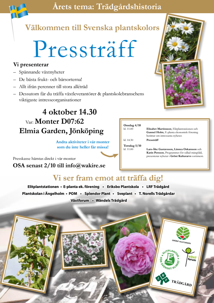 Inbjudan och program för Svenska Plantskolor