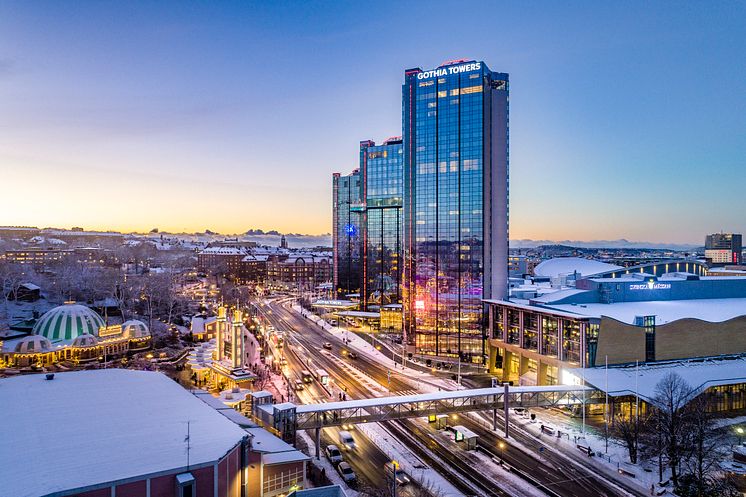 Svenska Mässan och Gothia Towers i Göteborg.