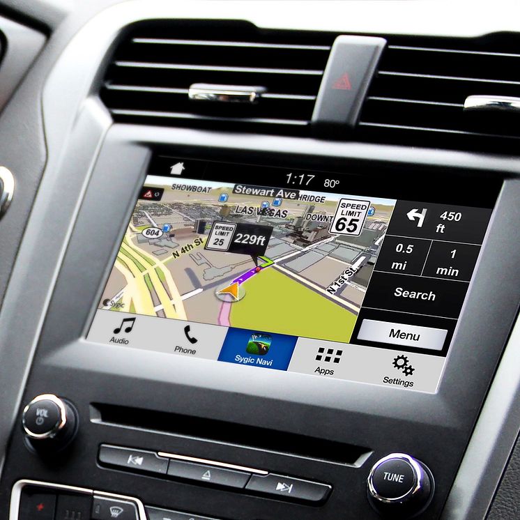 A Sygic az első navigációs alkalmazás, amit a Ford SYNC AppLink már a műszerfali kijelzőn is megjelenít