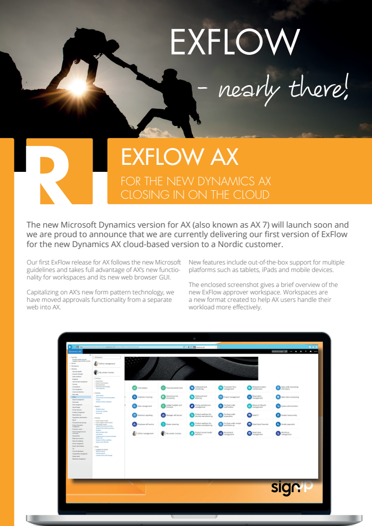 ExFlow AX is getting ready for new Microsoft Dynamics AX