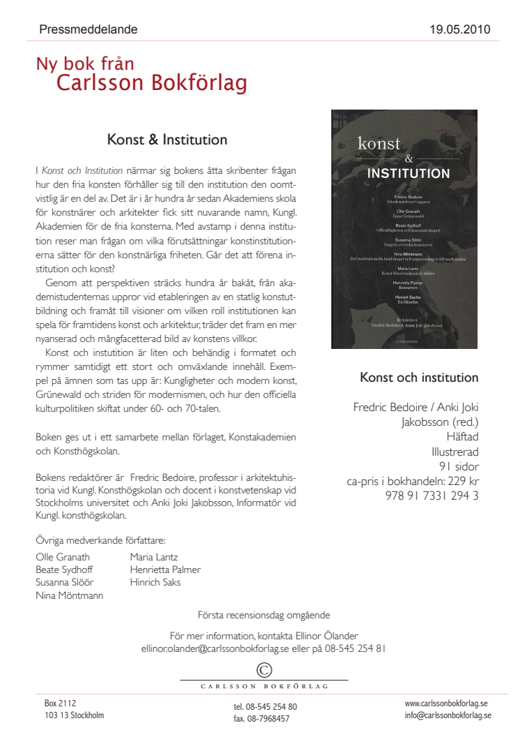 Konst & institution