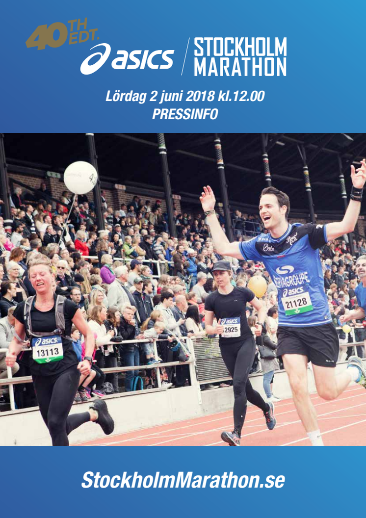 Pressinfo ASICS Stockholm Marathon 2018