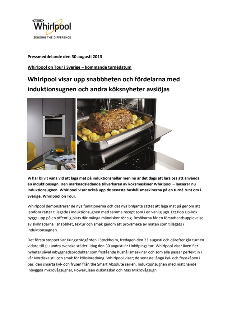 Whirlpool on Tour - kommande turnédatum