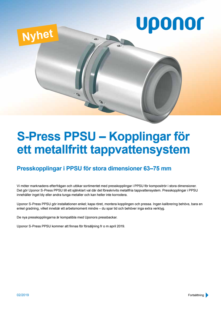 S-Press PPSU – för ett metallfritt tappvattensystem