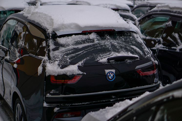 BMW i3 på kaia i Drammen