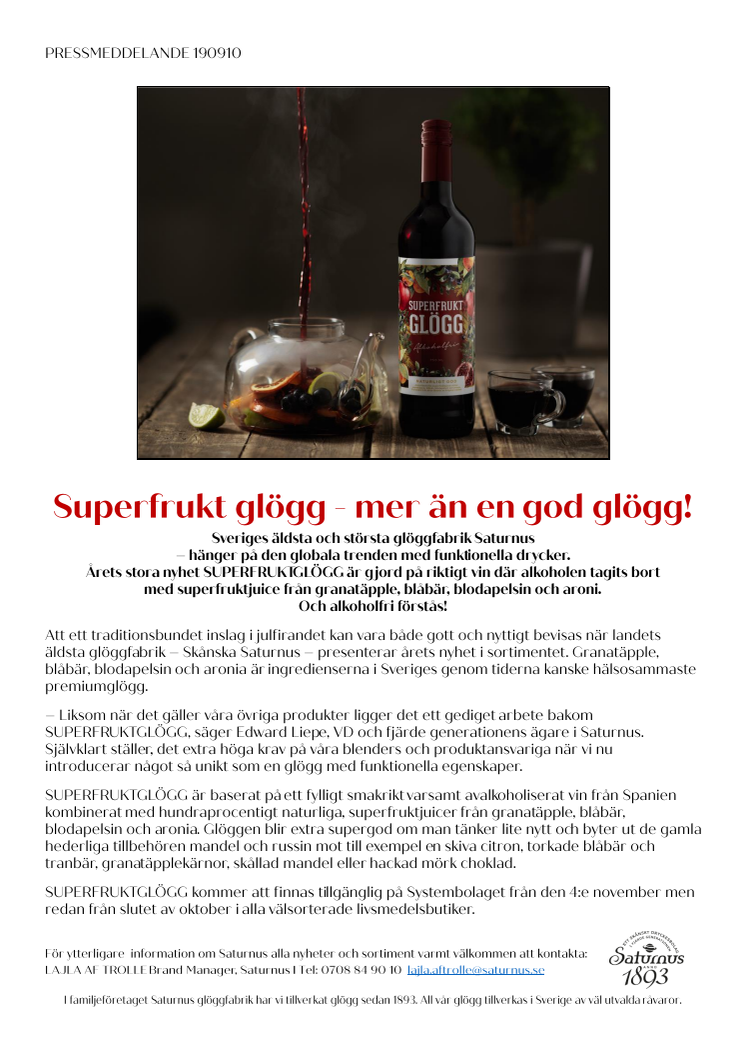 Superfrukt glögg - mer än en god glögg!