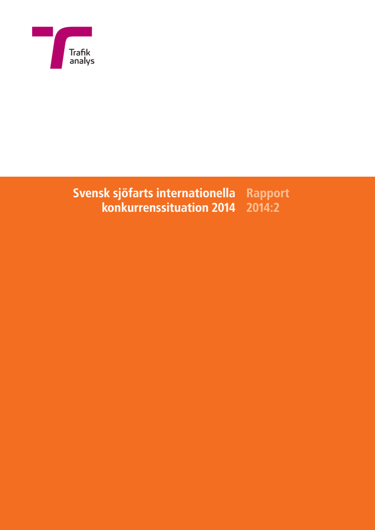 Svensk sjöfarts internationella konkurrenssituation