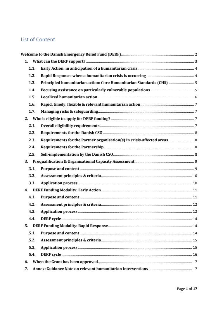 Corrected DRAFT DERF Funding Guidelines