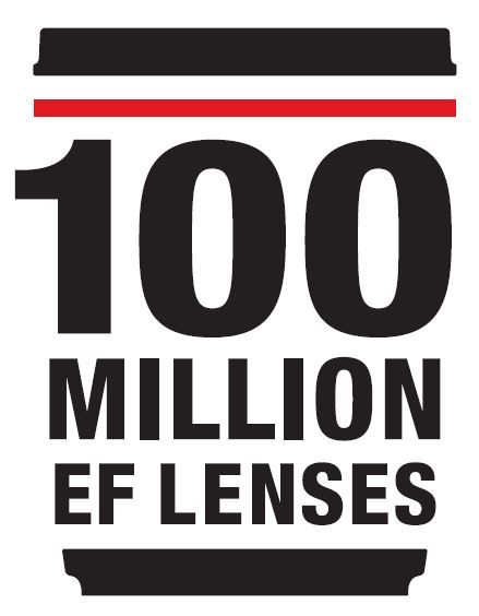 Canon 100 Million EF lenses logo