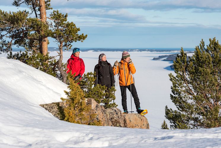 Snöskovandring med utsikt