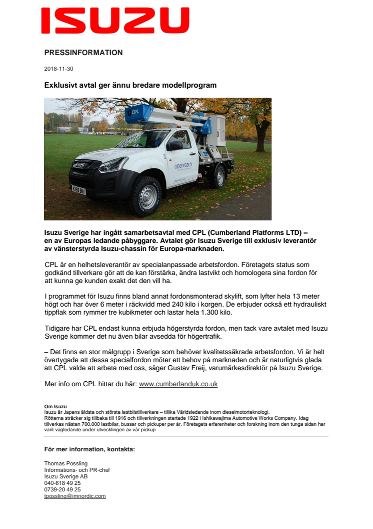 Exklusivt avtal ger ännu bredare modellprogram