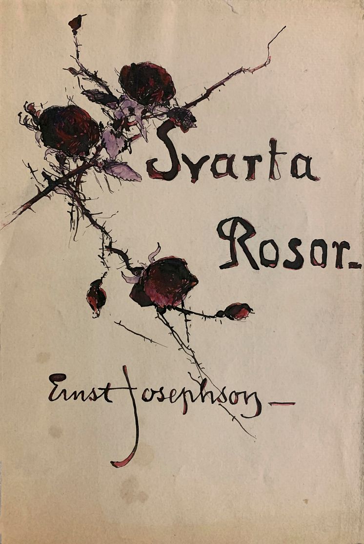 Karl Nordström, Förlaga till omslag för boken Svarta rosor. 