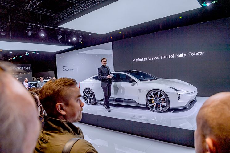 Polestar Precept och Maximilian Missoni  på eCarExpo Stockholm 2023
