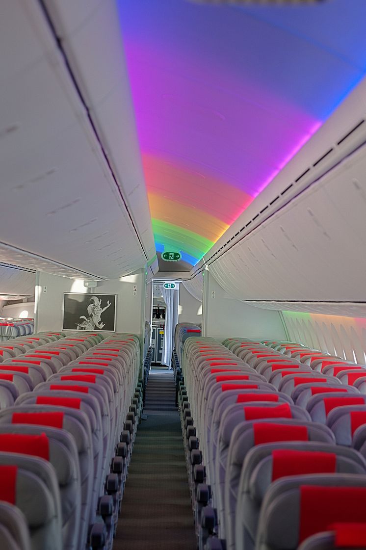 Norwegian Boeing 787 Dreamlinerin sisätilat