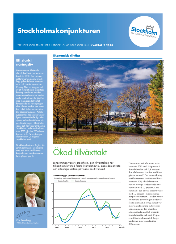 Stockholmskonjunkturen Q2 2013