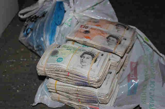 Op Quadrant Bundles of cash seized by HMRC 1
