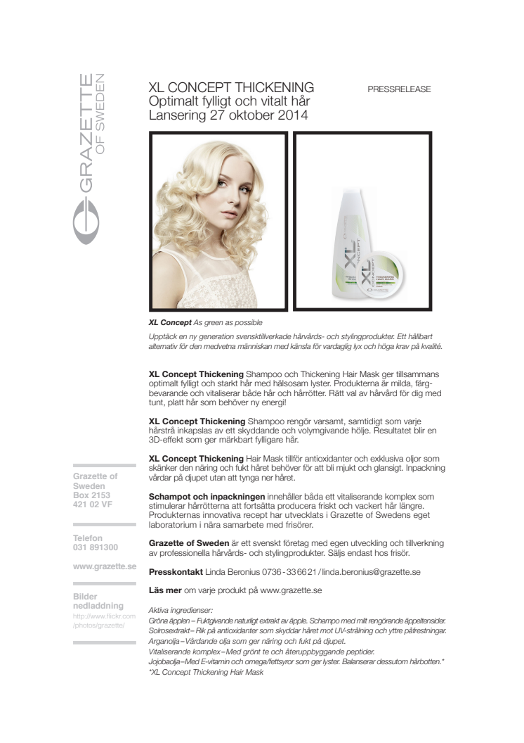 Pressrelease XL Concept Thickening