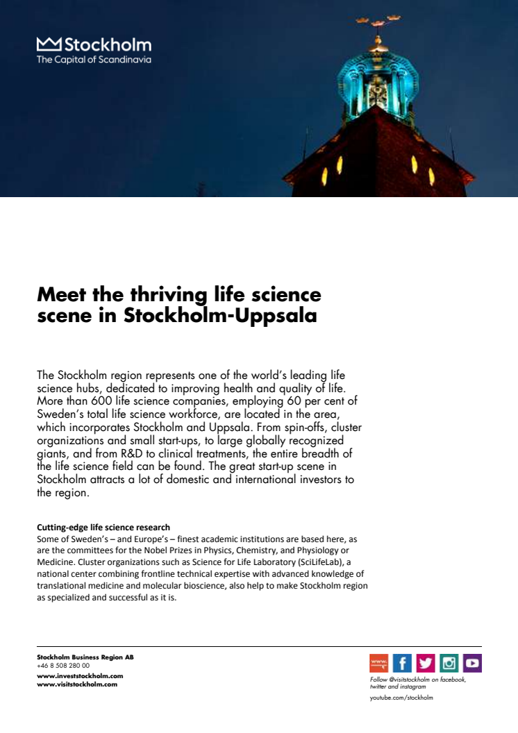 The life science scene in Stockholm 2014