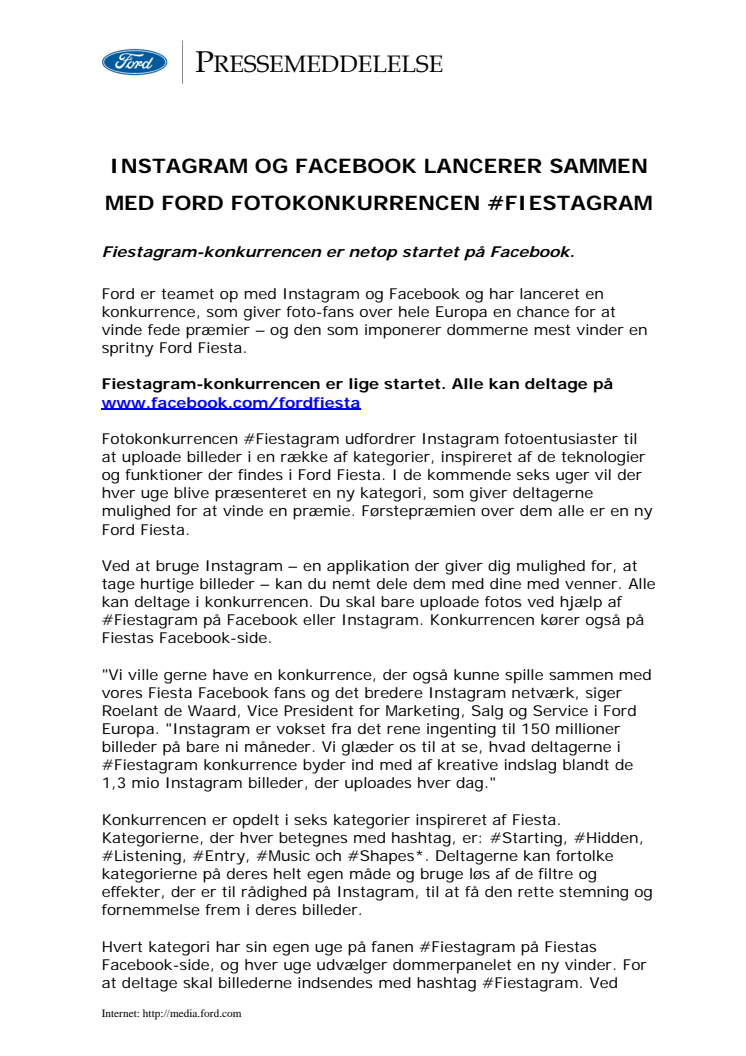 VIND EN FIESTA! - DELTAG I FORDS FOTO-KONKURRENCE #FIESTAGRAM
