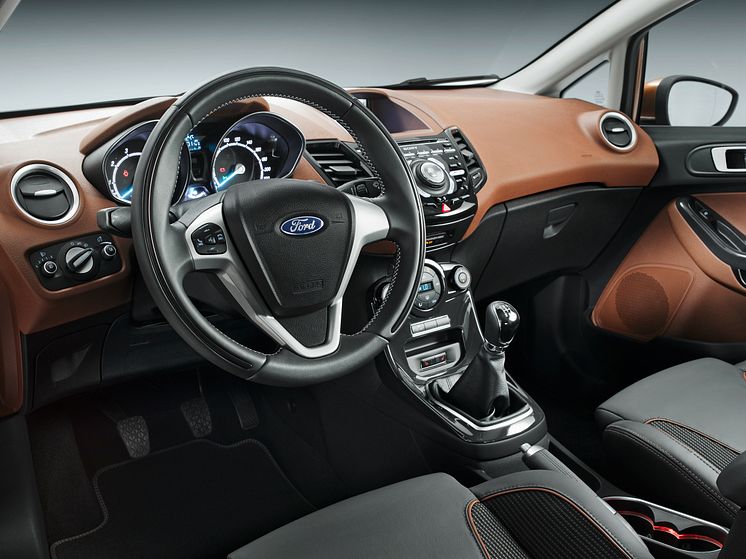 Nye Ford Fiesta; interiørbilde