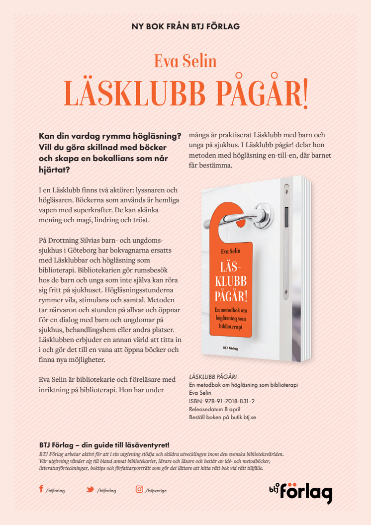 Läsklubb pågår! - Ny bok från BTJ Förlag