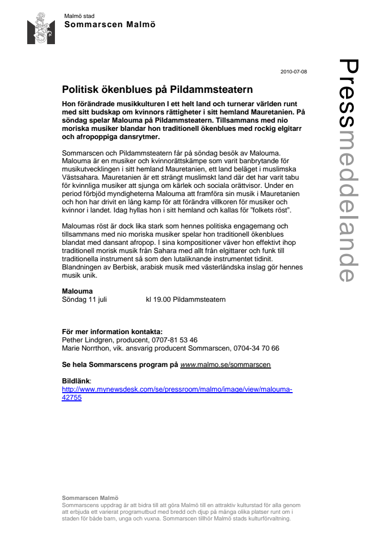 Politisk ökenblues på Pildammsteatern